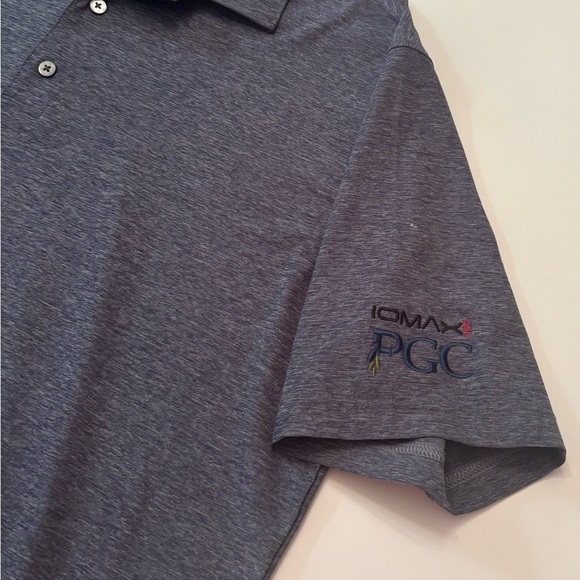 FootJoy FJ Golf Polo Shirt Men’s XL Gray Heather Stripe Collar PGC Logo - Picture 4 of 7